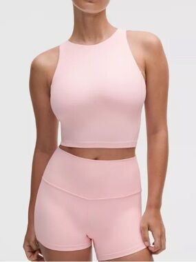 Lululemon Align Light Pink High Neck Cropped Tank